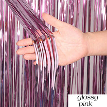 Load image into Gallery viewer, 2M Unicorn Party Backdrop Curtains Foil Fringe Tinsel Curtain Adult Birthday Party Decoration Wedding Backdrop Photo Booth Drape