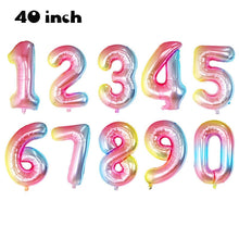 Load image into Gallery viewer, 40&#39;&#39; Large Gradient Number Balloons Baby Shower Happy Birthday Decoration Birthday Party Decorations Adult Kids Digital Balloons