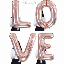Load image into Gallery viewer, 40&#39;&#39; LOVE Letter Foil Balloons Wedding Balloons Valentines Day Wedding Birthday Party Decoration Adult Kids Gender Reveal Ballon