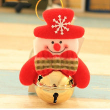 Load image into Gallery viewer, Christmas kids gift Santa Claus Doll bell snowman,Elk,bear doll bell Xmas tree pendants Christmas DIY haning decoration for home
