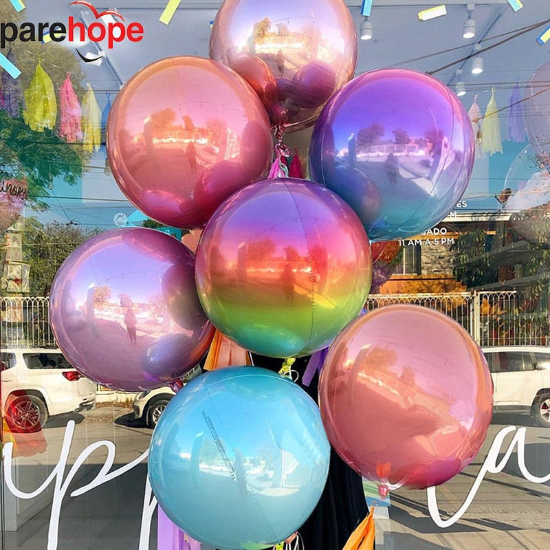 22'' Unicorn Party Gradient 4D Balloons Birthday Wedding Party Decorations Adult Wedding Foil Balloons Baby Shower Gender Reveal