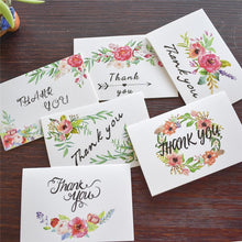Load image into Gallery viewer, Gift Cards Floral Thank you cards with envelope stickers custom Invitations Notes cards Blank inside Greeting Cards Postcards