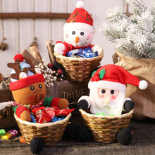 Load image into Gallery viewer, Christmas Gift Fruit Basket Decor Santa Christmas Decorations Snowman Christmas Elk Fruit Baskets Storage Candy Basket Desktop Bedroom Kitchen