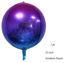 Load image into Gallery viewer, 1PC 22 Inch Gradient Color 4D Disco Helium Balloon Rainbow Birthday&amp;Wedding Party Decoration Photo Prop For Baby Shower Supplies