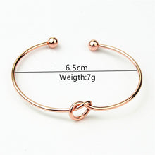 Load image into Gallery viewer, Knot Initial Bracelets Bangles A-Z 26 Letters Initial Charm Love Bangle for Women Jewelry Pulseiras Gift Wholesale