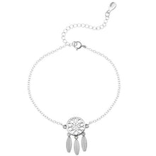 Load image into Gallery viewer, Christmas Gift Hot Sale Fashion 925 Sterling Silver Bracelets Dream Catcher With Feathers Stylish Ethnic Style Female Bracelets  SL064