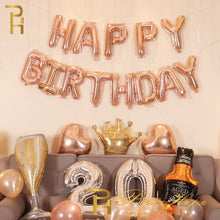 Load image into Gallery viewer, 16inch Happy Birthday Alphabet Balloon Rose Gold Letter Foil Balloons Adult Party Decorations Kids Baby Shower Infant Balloon