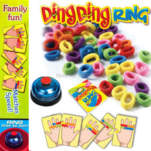 Load image into Gallery viewer, Skhek  Funny Challenge Ring Ding Toy Family Party  Games Great Practical Gadgets For 2-6 Players With 24 Picture Cards 60 Hair  1 Bell