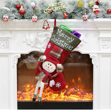 Load image into Gallery viewer, Christmas Gift 3pcs/set 2021 Christmas Stockings Decorations Santa Deer Snowman 3D Candy Socks Xmas Gift Bag Christmas Decorations for Home