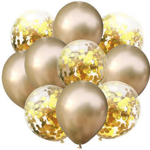 Load image into Gallery viewer, 10pcs Mixed Gold Balloons Birthday Party Decoration Kids Adult Metallic Balloon Inflatable Air Ball Birthday Ballon Decor Baloon