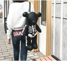 Load image into Gallery viewer, Skhek Back to school supplies Fashion Skeleton Bear Female Backpack Punk Style School Bags Designer Backpacks For Adolescent Girls Gifts WHDV0324