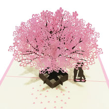 Load image into Gallery viewer, 3D Pop UP Card Wedding Cherry Tree Invitations Cards Valentine&#39;s Day Anniversary  Greeting Handmade Card Greeting Postcard Gifts