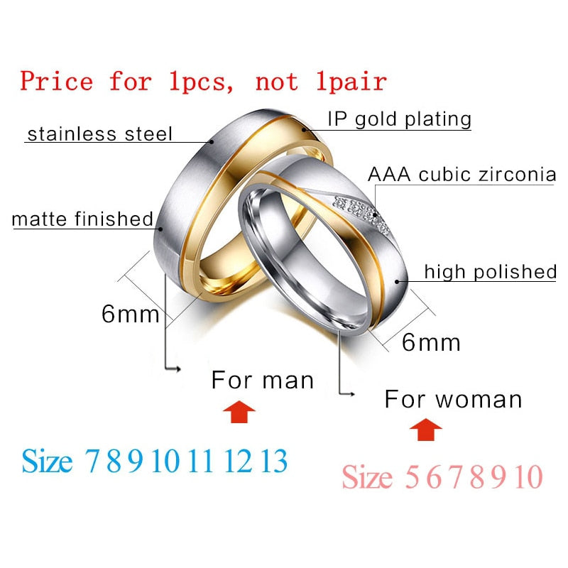 Personalized Name Promised Wedding Rings for Lover Couple Men Women Stainless Steel Engagement Party Gifts
