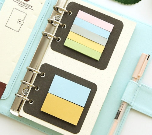 Skhek Back to school supplies Simple Style Translucent Matte Binder Loose Strap Loose Leaf Inner Core A6 A7 Notebook Diary A5 Planner Office Supplies