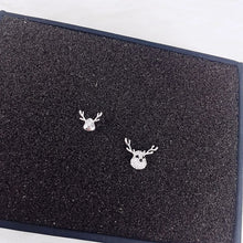 Load image into Gallery viewer, Christmas Gift Crystal Christmas Elk Stud Earrings for Women Deer Elk Animal Pearl Zircon Earring Girl Christmas New Year Party Jewelry Gifts