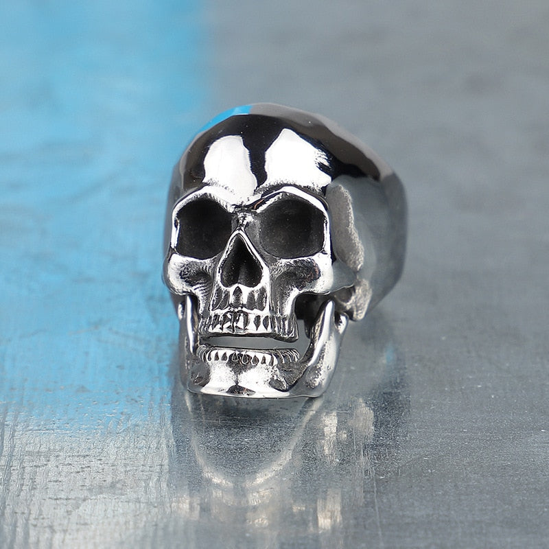 Skhek Punk style domineering men's titanium steel ring creative personality skull ring new jewelry