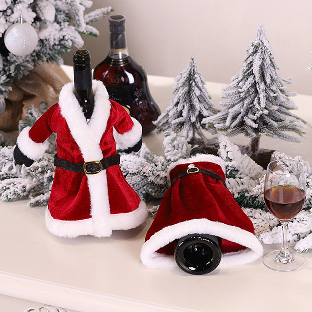 Christmas dress wine bottle packaging Christmas Decoration  Christmas Decorations For Home Home Decoration Accessories  Natal