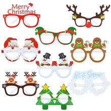 Load image into Gallery viewer, 9pcs Christmas Glasses Santa Claus Snowman Snowflake Tree Elk Paper Glasses Party Photo Props 2020 Christmas Decoration For Home