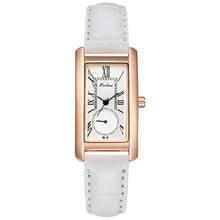 Load image into Gallery viewer, Christmas Gift Fashion Watch For Women Dress Leather Rectangle Ladies Bracelet Watch Simple Casual   Female Quartz Women White Wrist Clock Gift