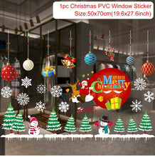 Load image into Gallery viewer, Christmas Gift Santa Claus Christmas Windows Sticker Merry Christmas Decorations For Home 2021 Cristmas Windows Decor Xmas Navidad Noel Gifts