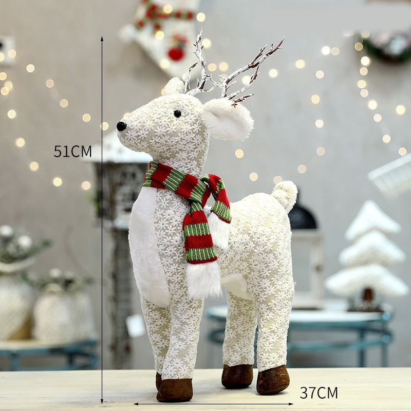 Retractable Christmas Dolls Santa Claus Snowman Reindeer Toys Xmas Figurines Christmas Gift for Kid Navidad Xmas Tree Ornament