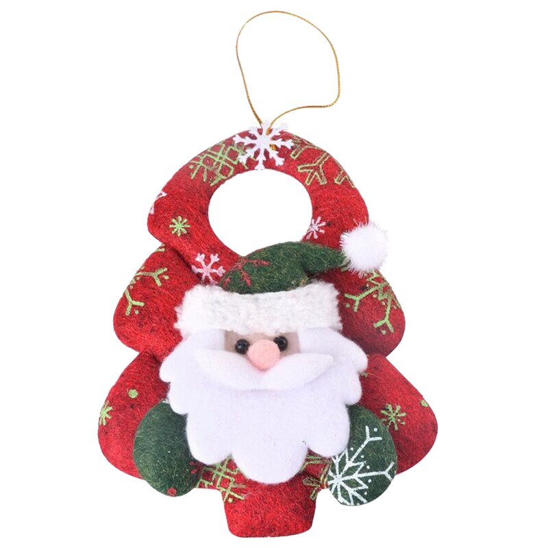 14.5x10.5cm Christmas Door Hanging Doll Xmas Ornaments Santa Claus Snowman Elk Pendants Drop Navidad Christmas Tree Decorations