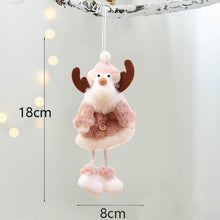 Load image into Gallery viewer, Pink Christmas Plush Angel Girl Snowman Pendant Santa Claus Snowman Elk Doll Oranments Xmas Tree Merry Christmas Decor Gifts