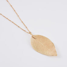 Load image into Gallery viewer, Gold Color Leaf Necklace for women 2020 Charm Design Sweater chain Pendant long Necklaces female collier femme jewelry Gift