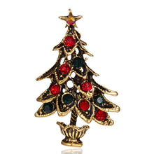 Load image into Gallery viewer, Christmas Gift Rinhoo 1PC Multi-color Christmas Tree Shape Alloy Painting Brooch For Women Kid Fashion Christmas Jewelry Gift