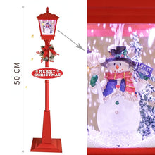 Load image into Gallery viewer, Christmas Electric Snow Music Street Lights Iron Christmas Decoration Metal Snow Street Lights Emitting Xmas Outdoor Ornaments