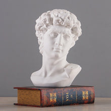 Load image into Gallery viewer, Greek Mythology David Head Bust Statue Mini Europe Michelangelo Home Decoration Resin Art Craft Sculpture Sketch Practice Gift