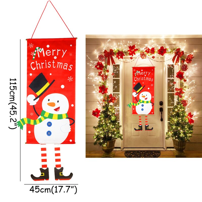Merry Christmas Decor for Home Door Decor Hanging Garland Navidad 2022 Christmas Ornaments Xmas New Year 2022 Decor Kerst Noel