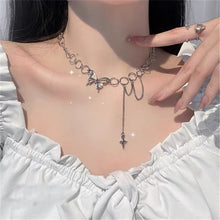 Load image into Gallery viewer, SKHEK Kpop Harajuku Goth Colorful Butterfly Pendant Clavicle Neck Chains Necklaces For Women Egirl Friends Cosplay Aesthetic Jewelry