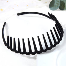 Load image into Gallery viewer, Fashion Simple Headdress Solid Color Resin Hair Comb Hairbands Headband Hair Hoop Bezel With Teeth Hair Accessories For Women