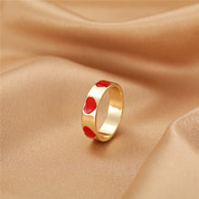 Load image into Gallery viewer, Skhek Ins Style Colorful Love Heart Rings For Women Men Lover Vintage Heart Couple Rings Yingyang Flame Finger Ring Jewelry  кольцо