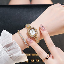 Load image into Gallery viewer, Christmas Gift Mini Women Watches Small Square Watch Female Watch Diamond Small Spiral Crown Quartz Watch Casual Simple Temperament Watch