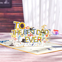 Load image into Gallery viewer, Happy Fathers Day Card 3D Pop-Up Birthday Cards for Dad Handmade Gift Greeting Card with Envelope