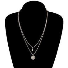 Load image into Gallery viewer, Gold Chain Round Coin Pendant Necklace for Women layered Link Chains Choker Necklaces collar mujer Minimalist Jewelry 2022
