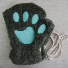 Load image into Gallery viewer, Women Winter Fur Rabbit Mittens fingerless Gloves Plush Warm Glove Winter Soft Thick Gloves for Women Girl Flexible Half Finger