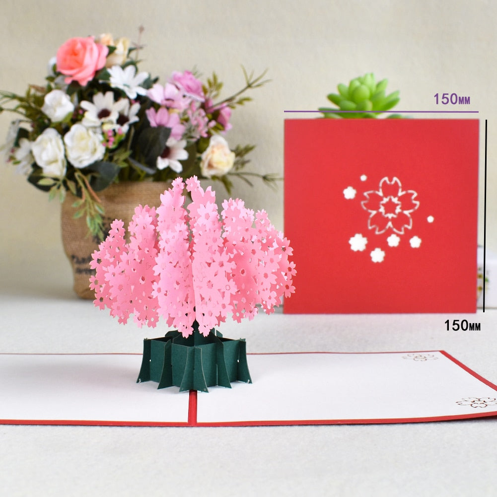Love 3D Pop-Up Cards Valentines Day Gift Postcard with Envelope Stickers Wedding Invitation Greeting Cards Anniversary for Her