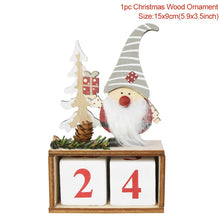 Load image into Gallery viewer, Wooden Christmas Advent Calendar Merry Christmas Decorations for Home Noel Xmas 2022 New Year Gifts Santa Claus Ornament Navidad