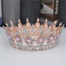 Load image into Gallery viewer, Crystal Queen King Tiaras and Crowns Bridal Diadem For Bride Women Headpiece Hair Ornaments Wedding Head Jewelry Accessories 1202