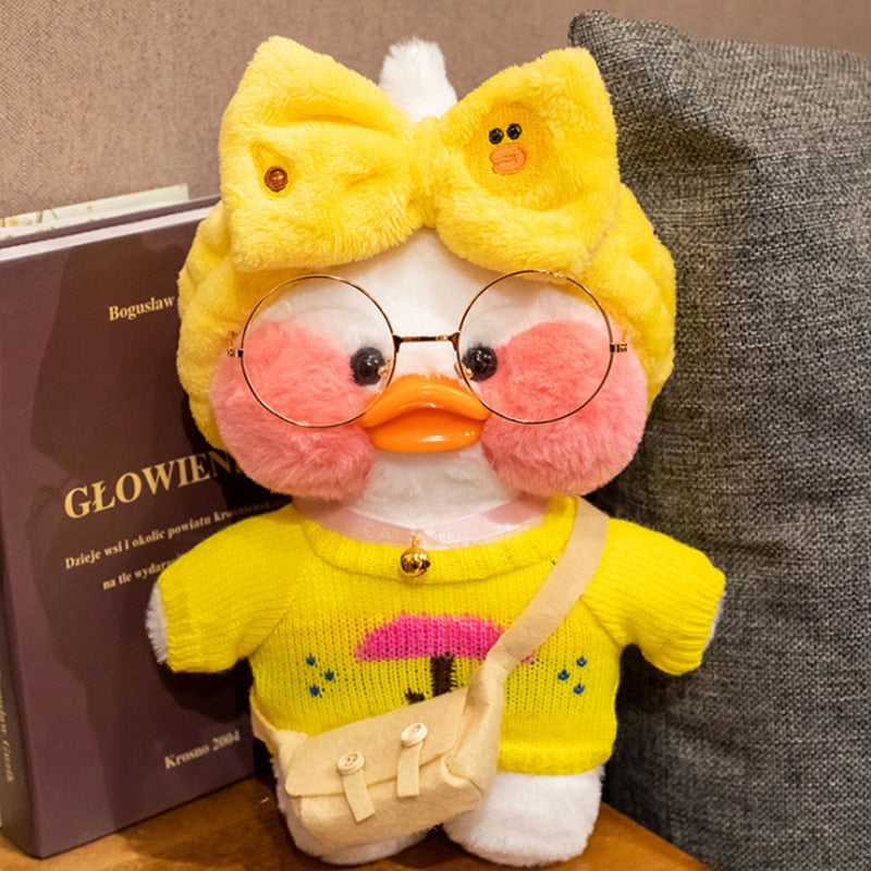 Skhek  30Cm Korean Netred Wearing Hyaluronic Acid Little Yellow Duck Doll Ducks Lalafanfan Ducks Plush Soft Toys Ducks Doll Birthday Gi
