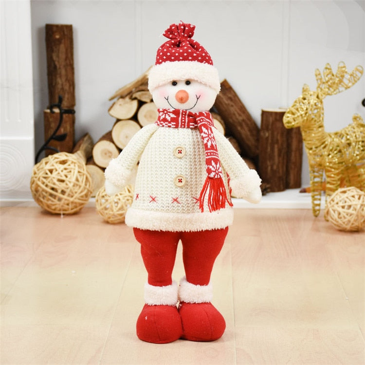 Christmas Decoration Santa Claus Snowman Reindeer Toy Figurines 2022 New Year Gifts for Children Home Decor Merry Christmas