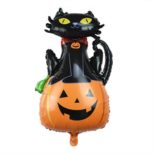 Load image into Gallery viewer, SKHEK Halloween Halloween Pumpkin Ghost Spider Bat Skull Shape Foil Balloon Halloween Party Kids Favor Supplies Helium Globos Decoration