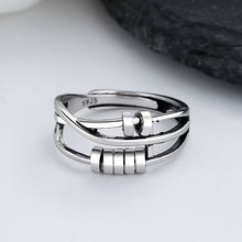 Load image into Gallery viewer, Skhek Ring Women Men Runner Fidget Anxiety Ring With Bead Worry Stress Relief Jewelry Adjustable Stacking Ring