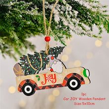 Load image into Gallery viewer, Skhek Christmas Gift New Year 2022 Xmas Tree Drop Ornaments Christmas Wooden Pendant Decorations for Home Kids Toys Gift Xmas Decorations Navidad