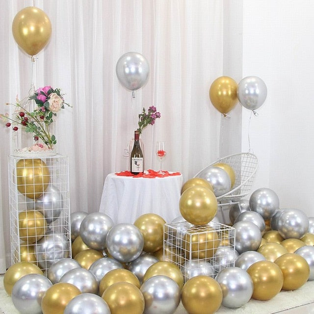 Graduation Party 10/20/30Pcs 5/10/12inch Rose Gold Metal Balloon Happy Birthday Wedding Party Decoration Kids Boy Girl Adults Bride To Be Baloon