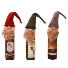Load image into Gallery viewer, Christmas Gift Christmas Decoration Santa Without Face With Beard Elf Vodka Wine Bottle Cover Cloth Table Party Decor Xmas New Year Ornaments