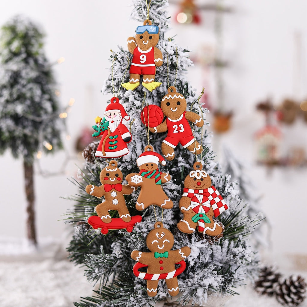 Christmas Gift Gingerbread Christmas Tree Pendant Merry Christmas Decoration for Home 2021 Xmas Gifts Navidad Christmas Tree Ornaments New Year